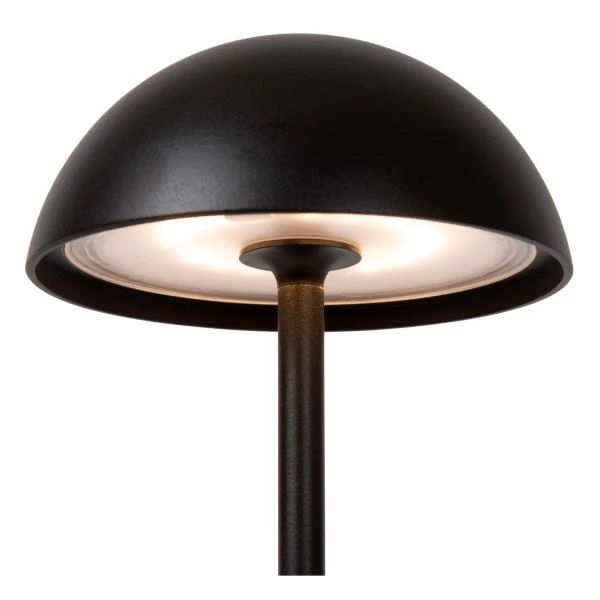 Lucide JOY - Rechargeable Table lamp Outdoor - Battery - Ø 12 cm - LED Dim. - 1x1,5W 3000K - IP54 - Black - detail 3